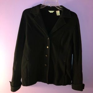 Laura Ashley lightweight jacket 
Black rayon jacket